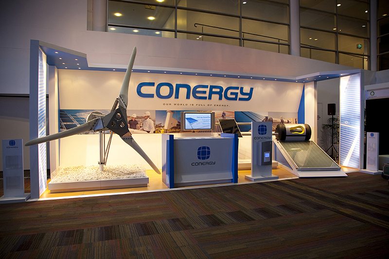 conergy expo stand showing commercial product photography
