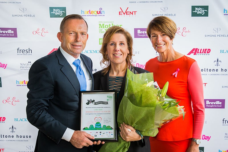 prime minister tony abbott at a charity event
