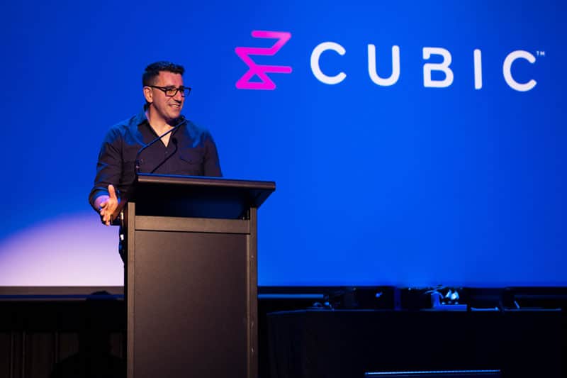 keynote speaker at cubic corporate event